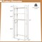 Costway Over-The-Toilet Storage Shelf Space Saving Metal Bathroom Organizer Hooks Grey/White/Brown